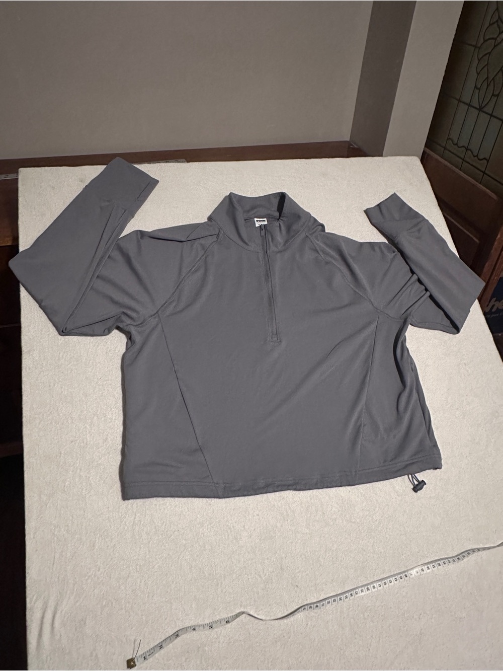 PINK Victoria's Secret Gray Quarter-Zip Pullover